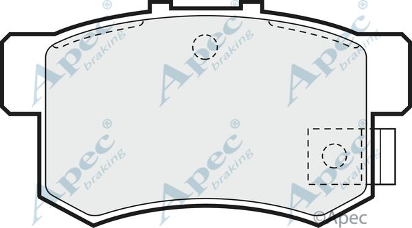 APEC BRAKING stabdžių trinkelių rinkinys, diskinis stabdys PAD680